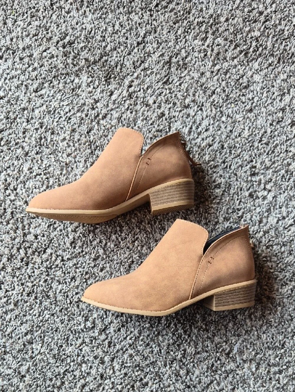 Women's Tan Suede Ankle Boots Size 6.5 (37)